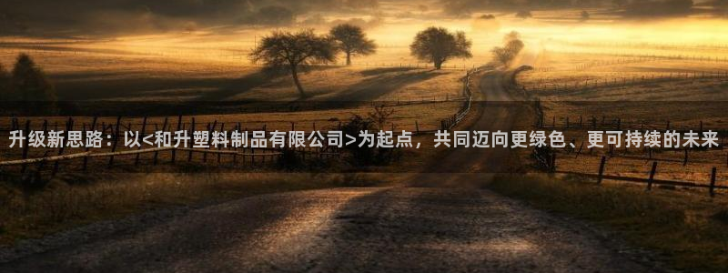 太阳gg平台地址：升级新思路：以<和升塑料制品有限公司>为起