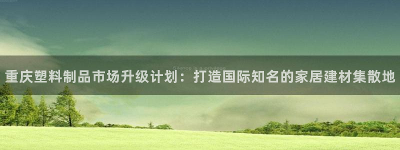 太阳集团电子游戏APP登录入口：重庆塑料制品市场升级计划：打